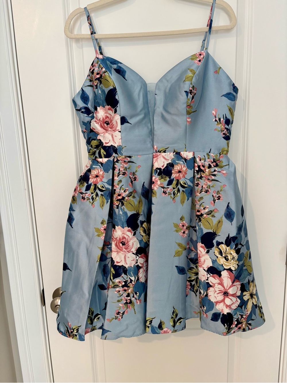 Teeze Me Light Blue Floral Mini Dress